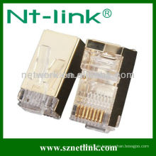 RJ-45 Cat5e 50mu vergoldet 8P8C Steckverbinder Modulare Stecker